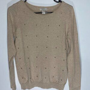 LOFT Rhinestone Crewneck Sweater
